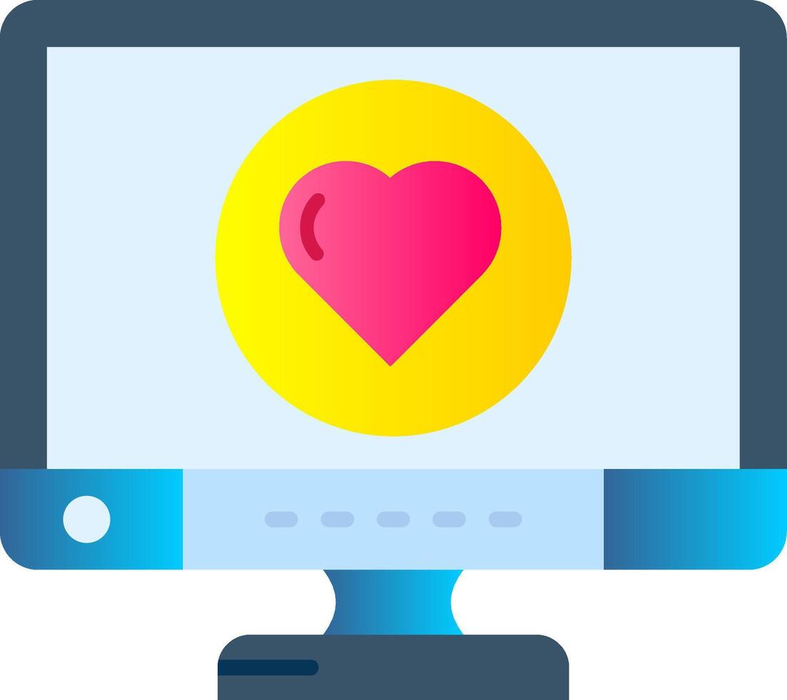 Heart Flat Gradient Icon vector