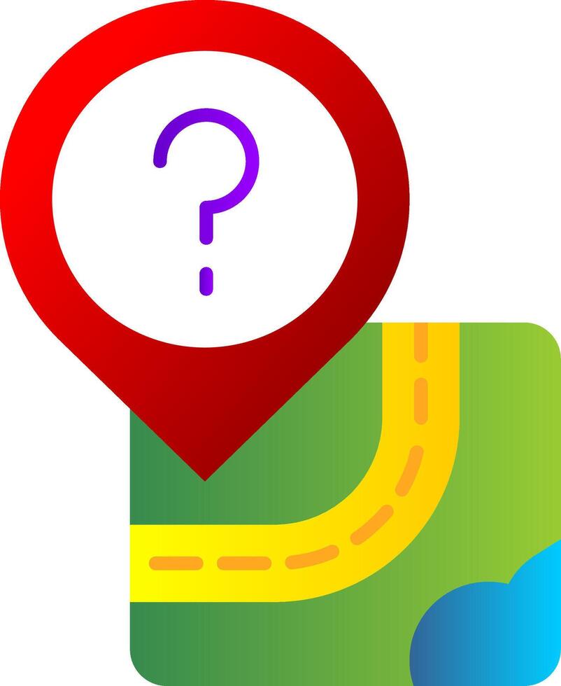 Question Flat Gradient Icon vector