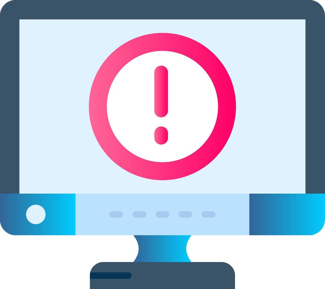 Error Flat Gradient Icon vector