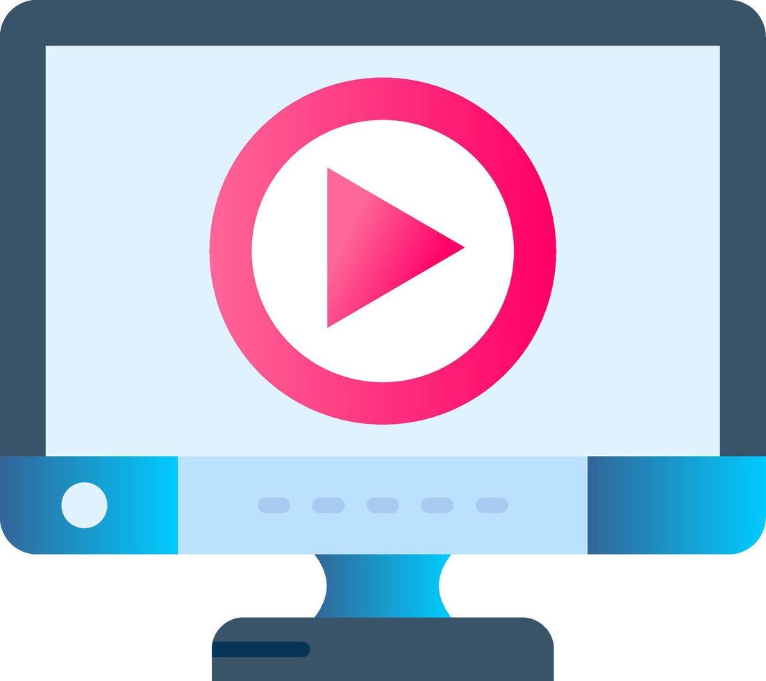 Play Flat Gradient Icon vector