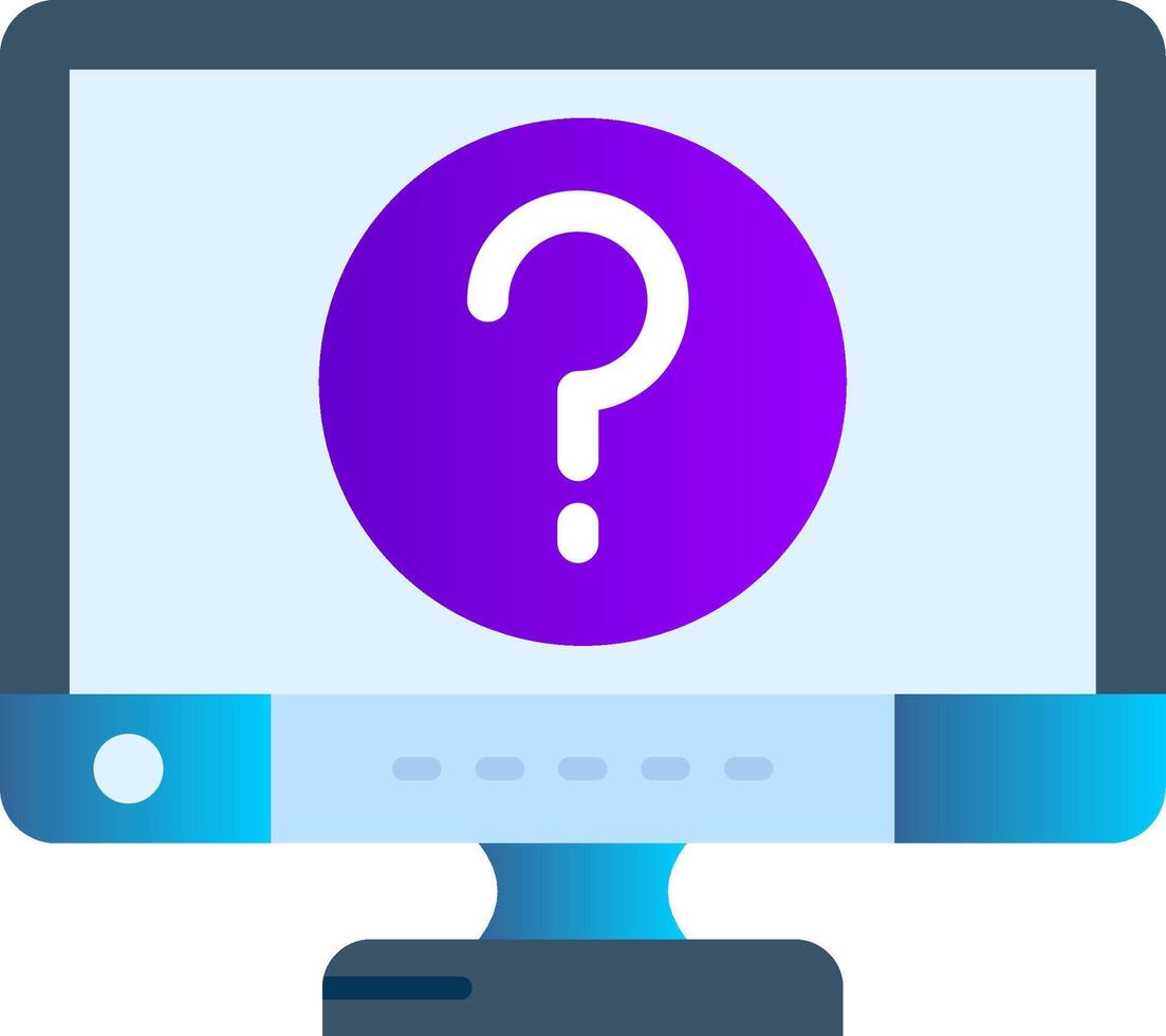 Question Flat Gradient Icon vector