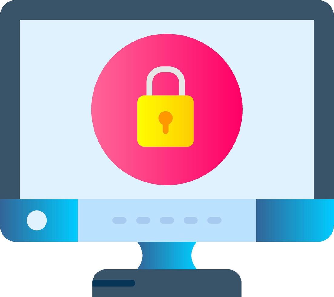 Lock Flat Gradient Icon vector