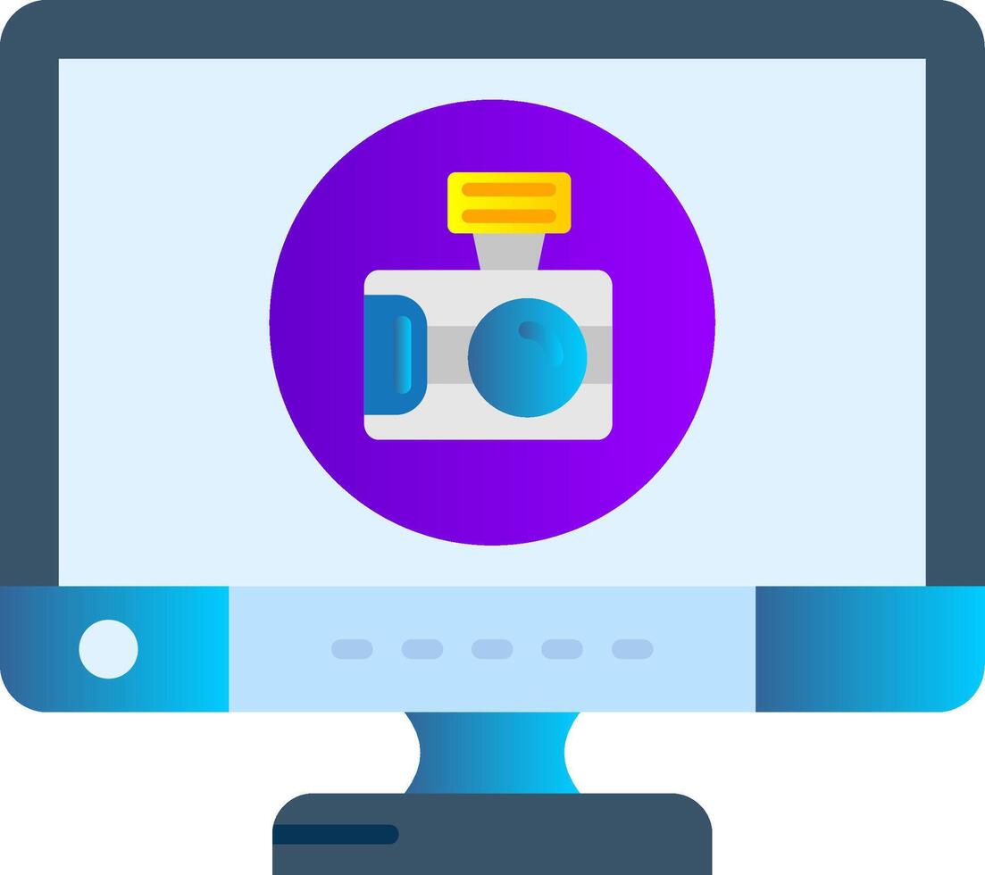 Camera Flat Gradient Icon vector