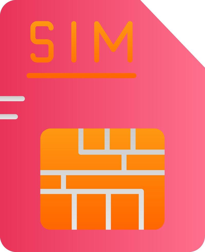 sim plano degradado icono vector