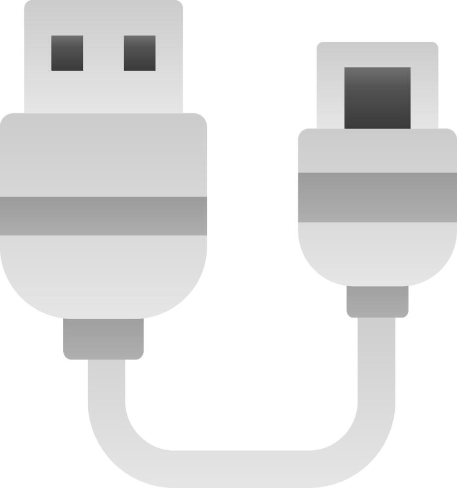 USB plano degradado icono vector