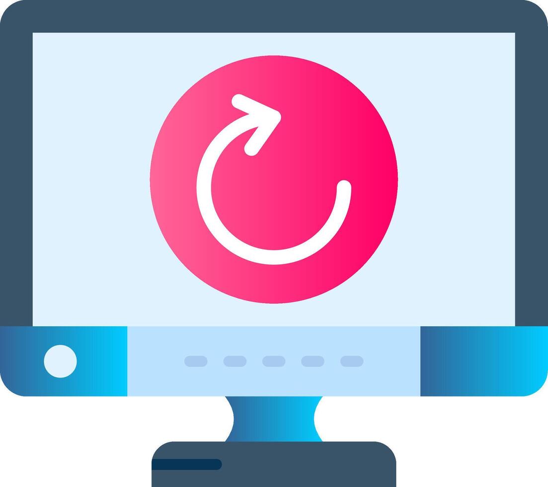 Reload Flat Gradient Icon vector