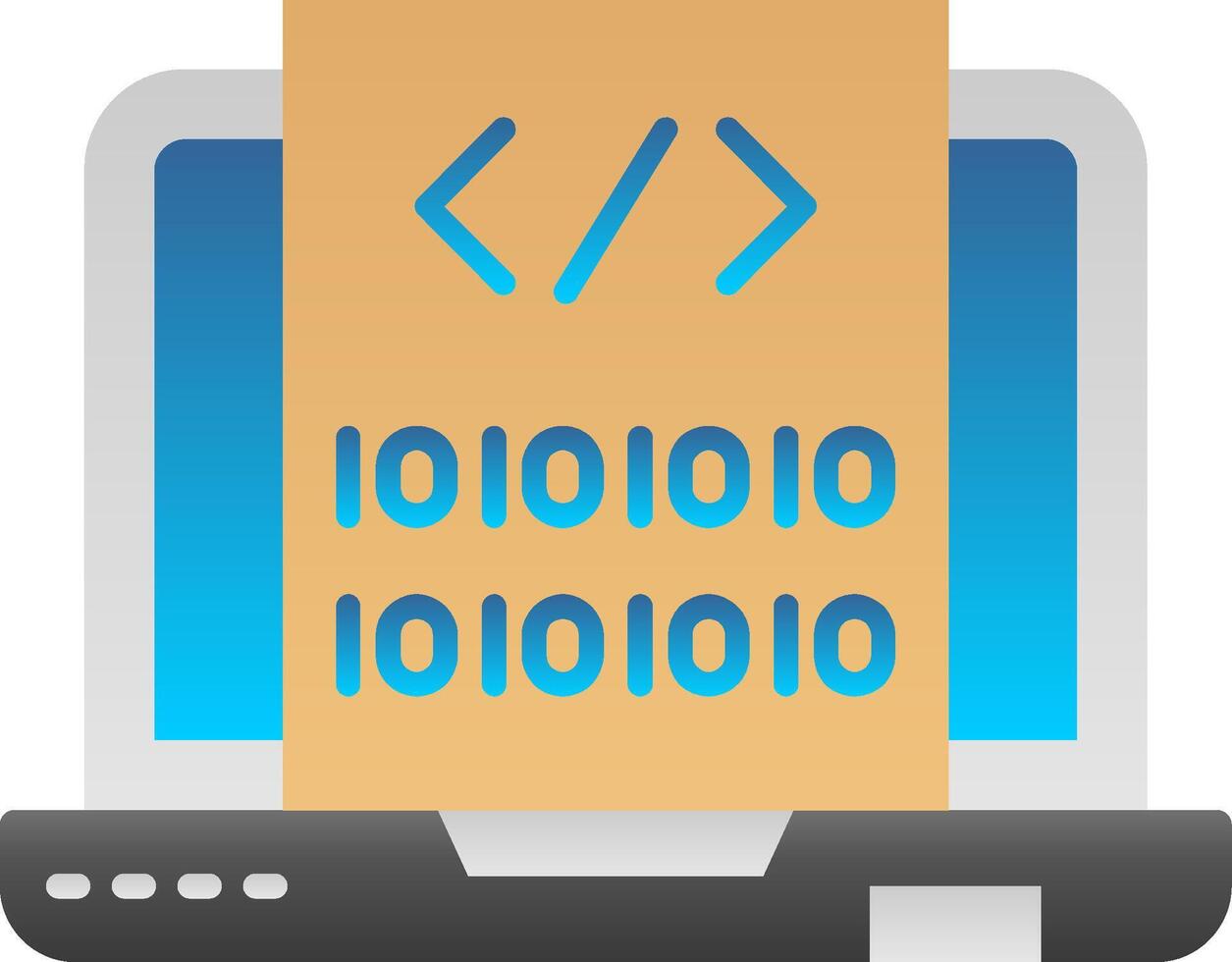 Code Flat Gradient Icon vector