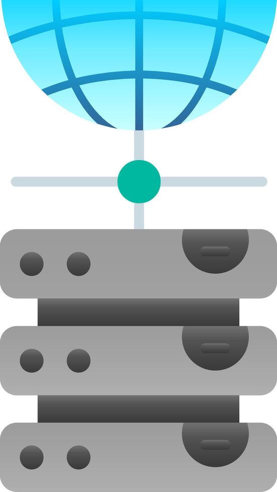 Database Flat Gradient Icon vector