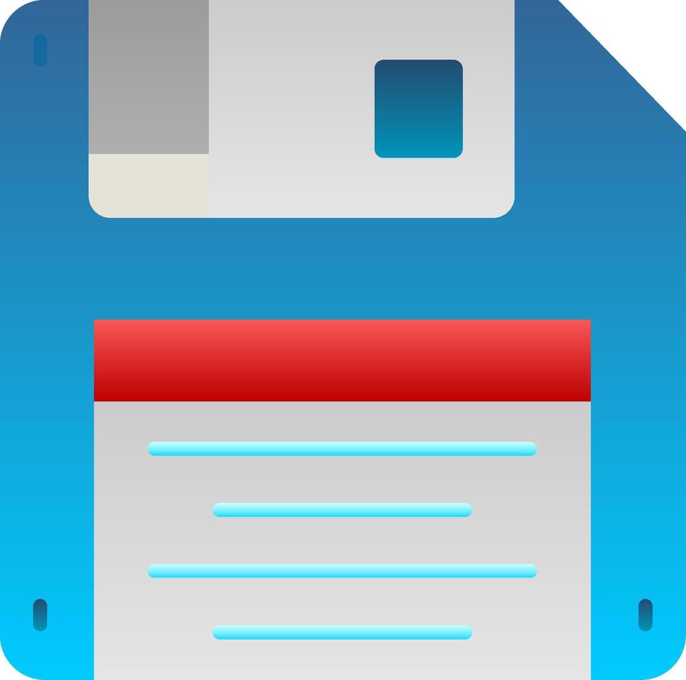 Floppy disk Flat Gradient Icon vector