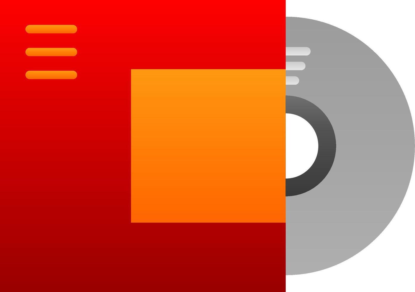 Disc Flat Gradient Icon vector