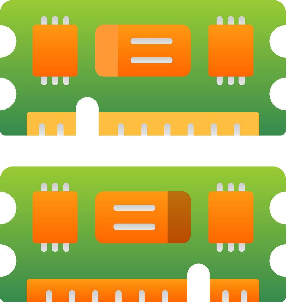 Ram Flat Gradient Icon vector