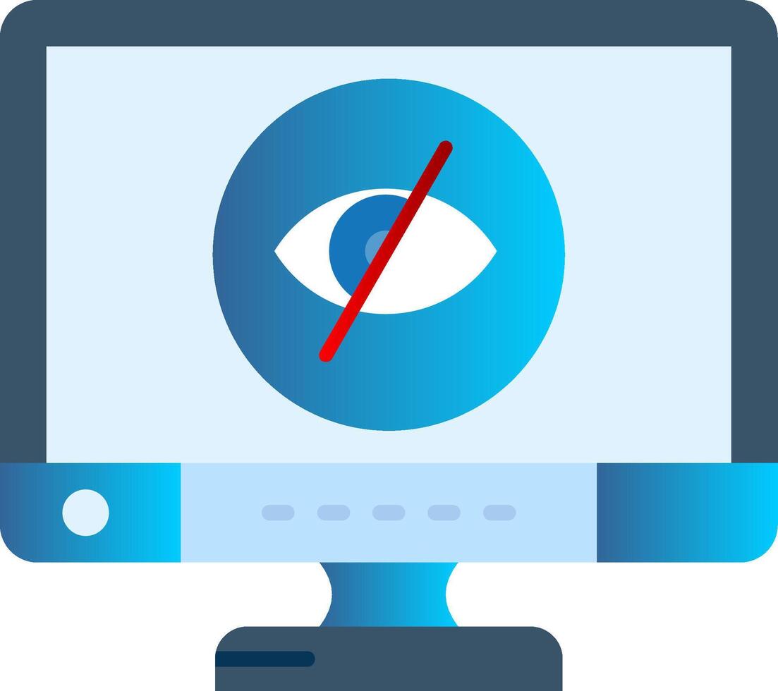 Disabled Flat Gradient Icon vector