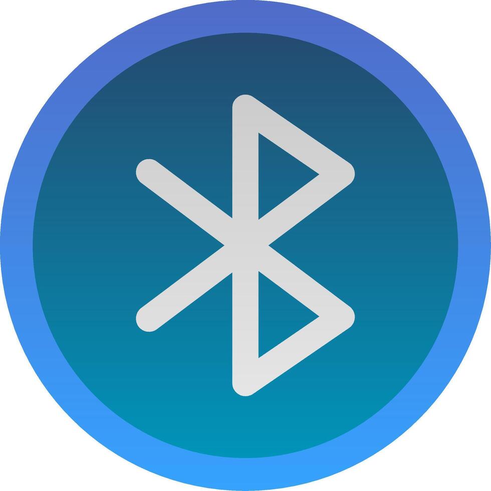 Bluetooth Flat Gradient Icon vector