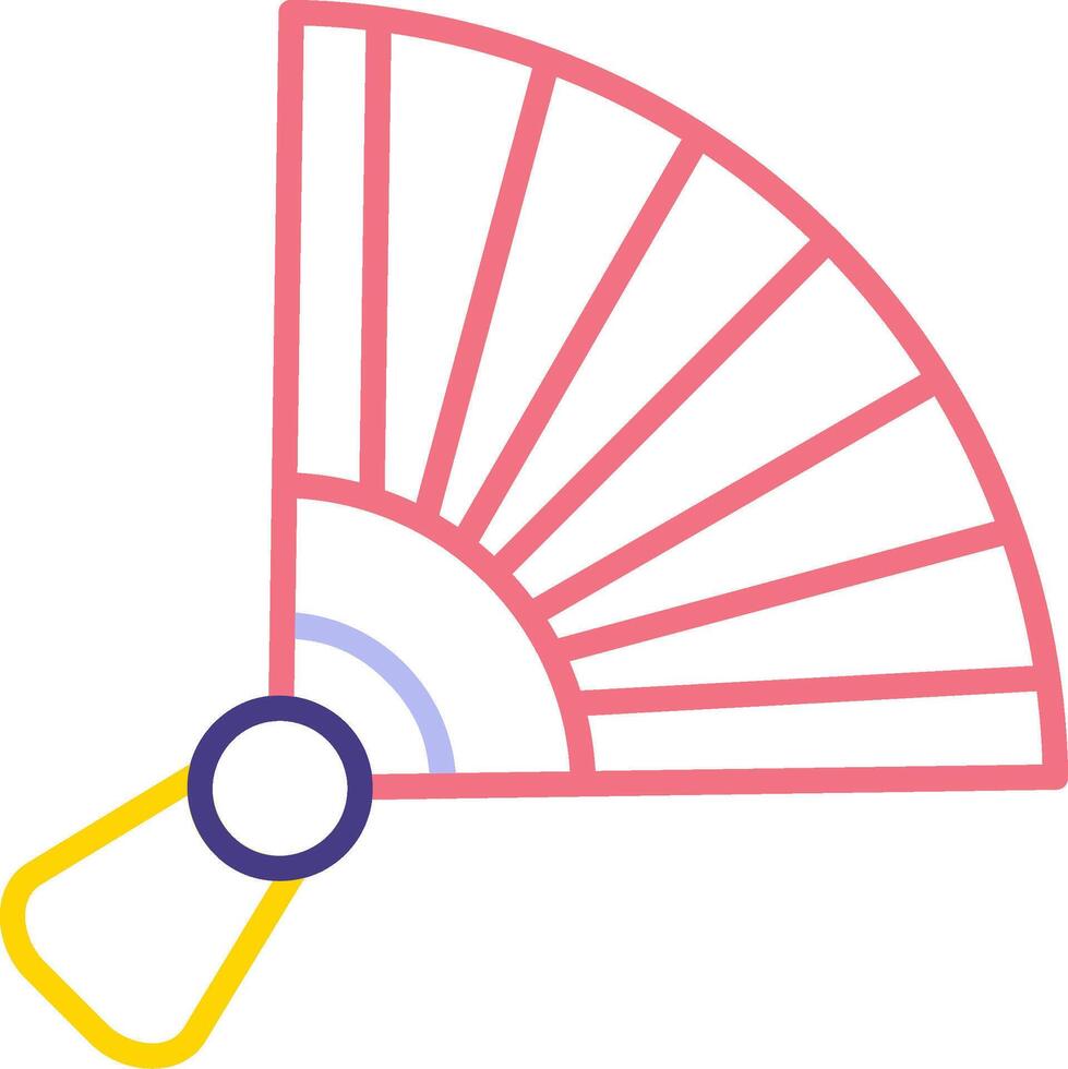 chino mano ventilador vector icono