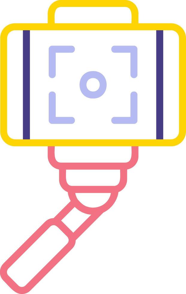 icono de vector de palo selfie