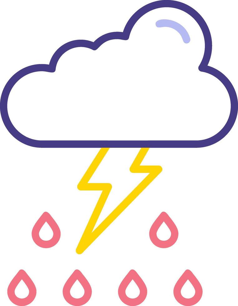 Thunder storm Vector Icon