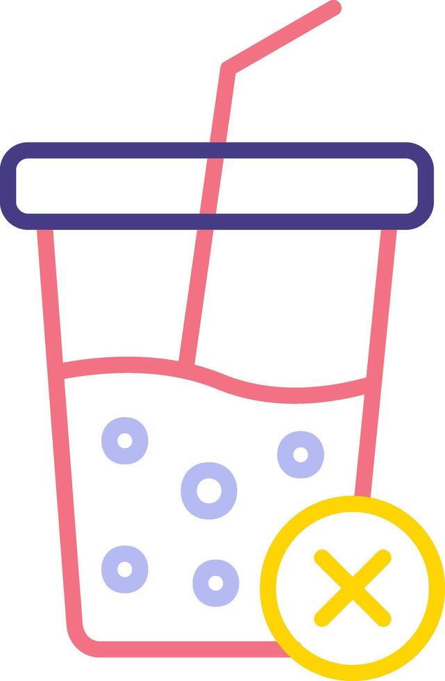 No Soft Drink Vector Icon