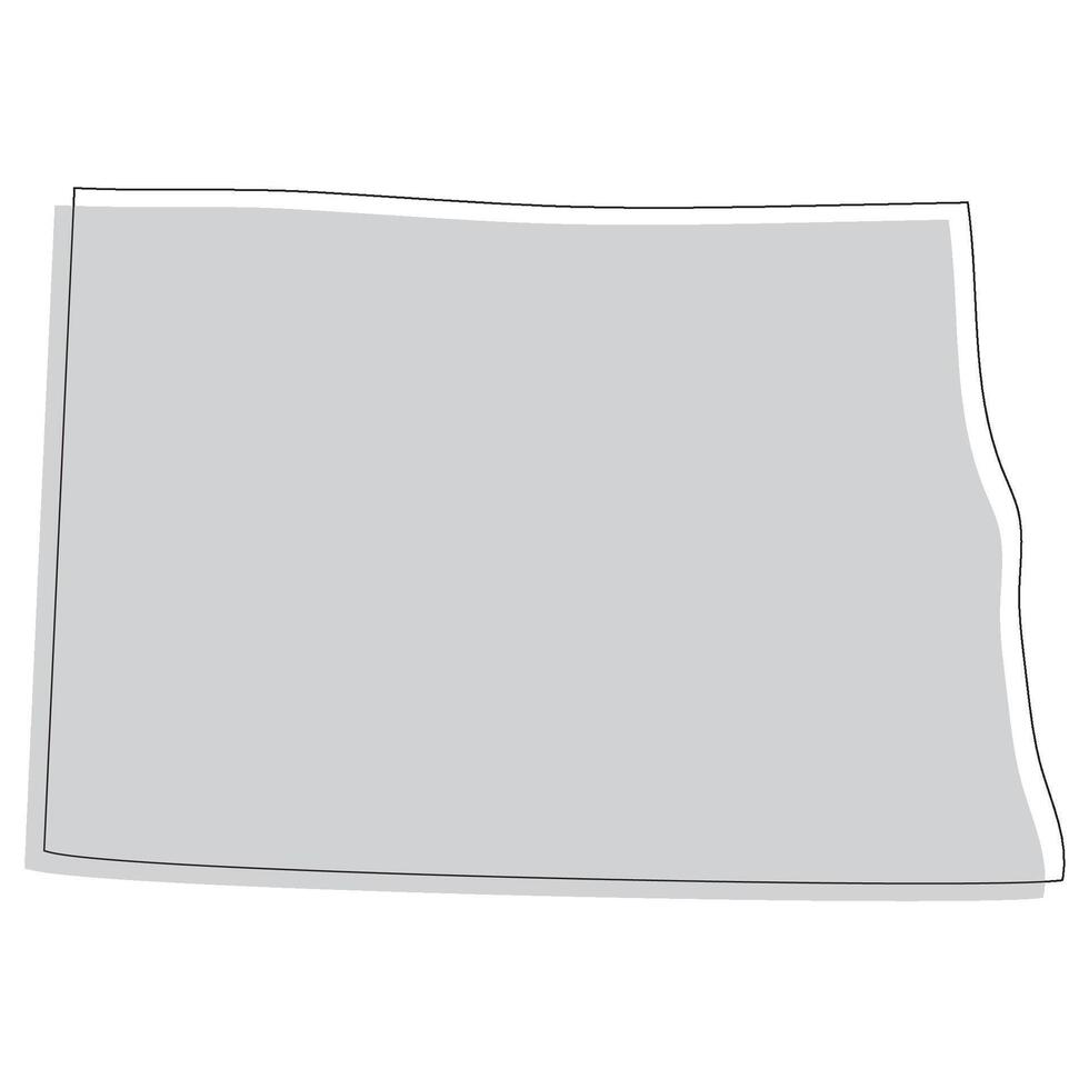 North Dakota map. Map of North Dakota. USA map vector