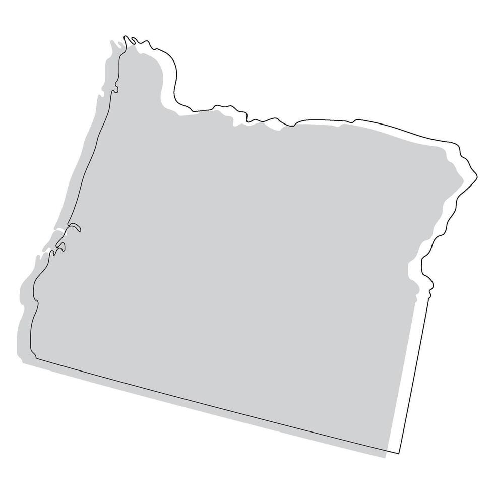 Oregon Ma. Map of Oregon. USA map vector