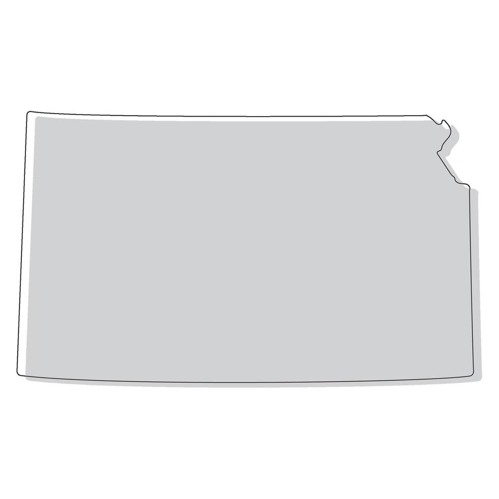 Kansas estado mapa. mapa de el nos estado de Kansas. vector