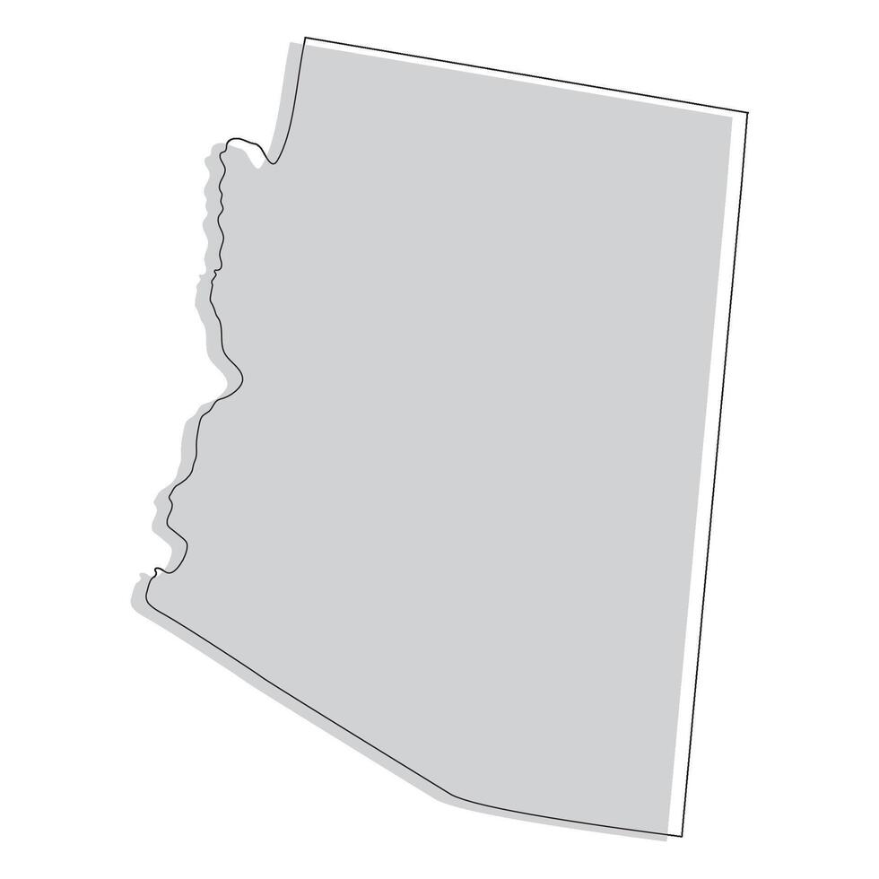 Arizona estado mapa. nosotros estado de Arizona mapa. vector