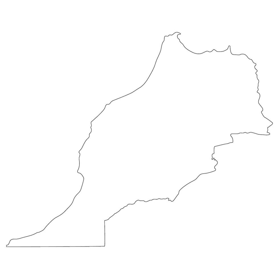 Morocco map. Map of Morocco in white color vector