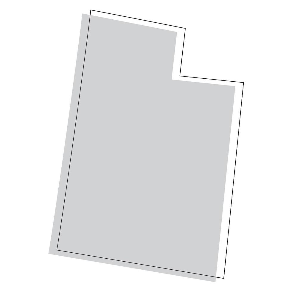Utah state map. Map of the U.S. state of Utah. vector