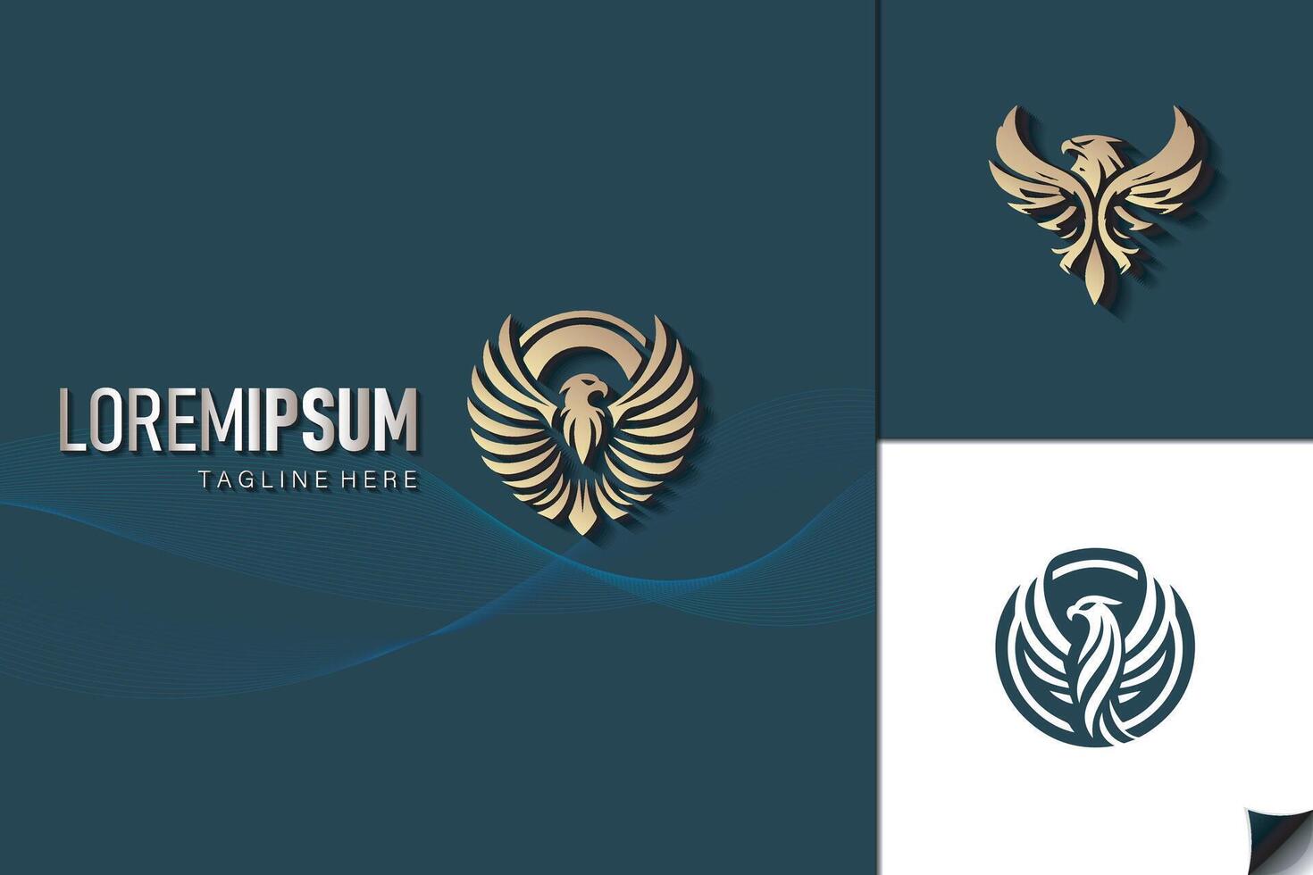 Eagle shield wings icon. vector