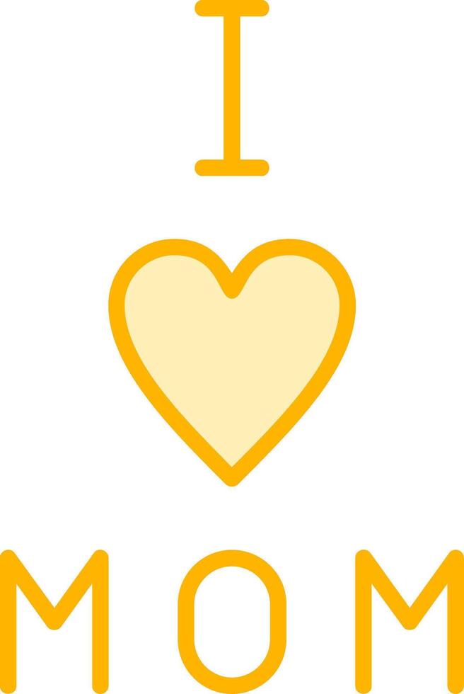 I love Mom Vector Icon