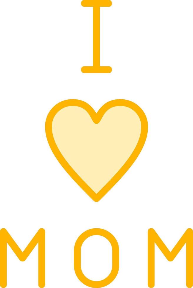 I love Mom Vector Icon