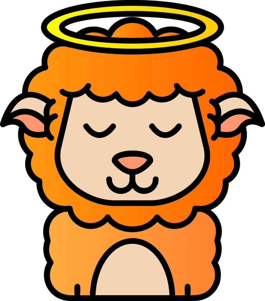 Angel Filled Gradient Icon vector