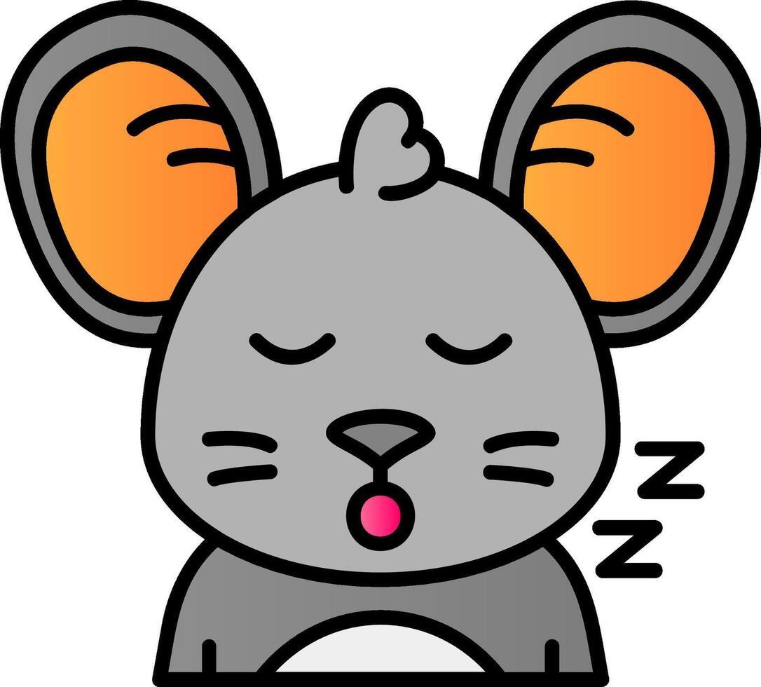 dormir lleno degradado icono vector