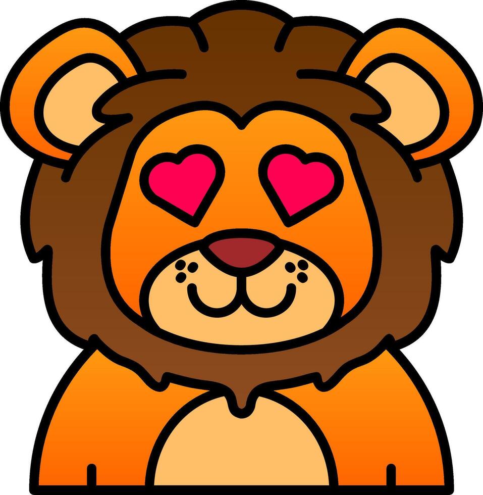 In love Filled Gradient Icon vector
