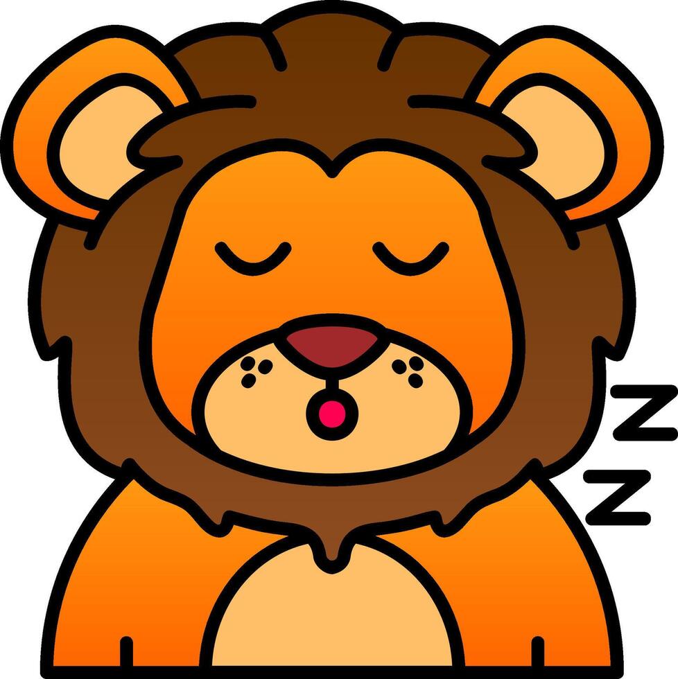 Sleep Filled Gradient Icon vector