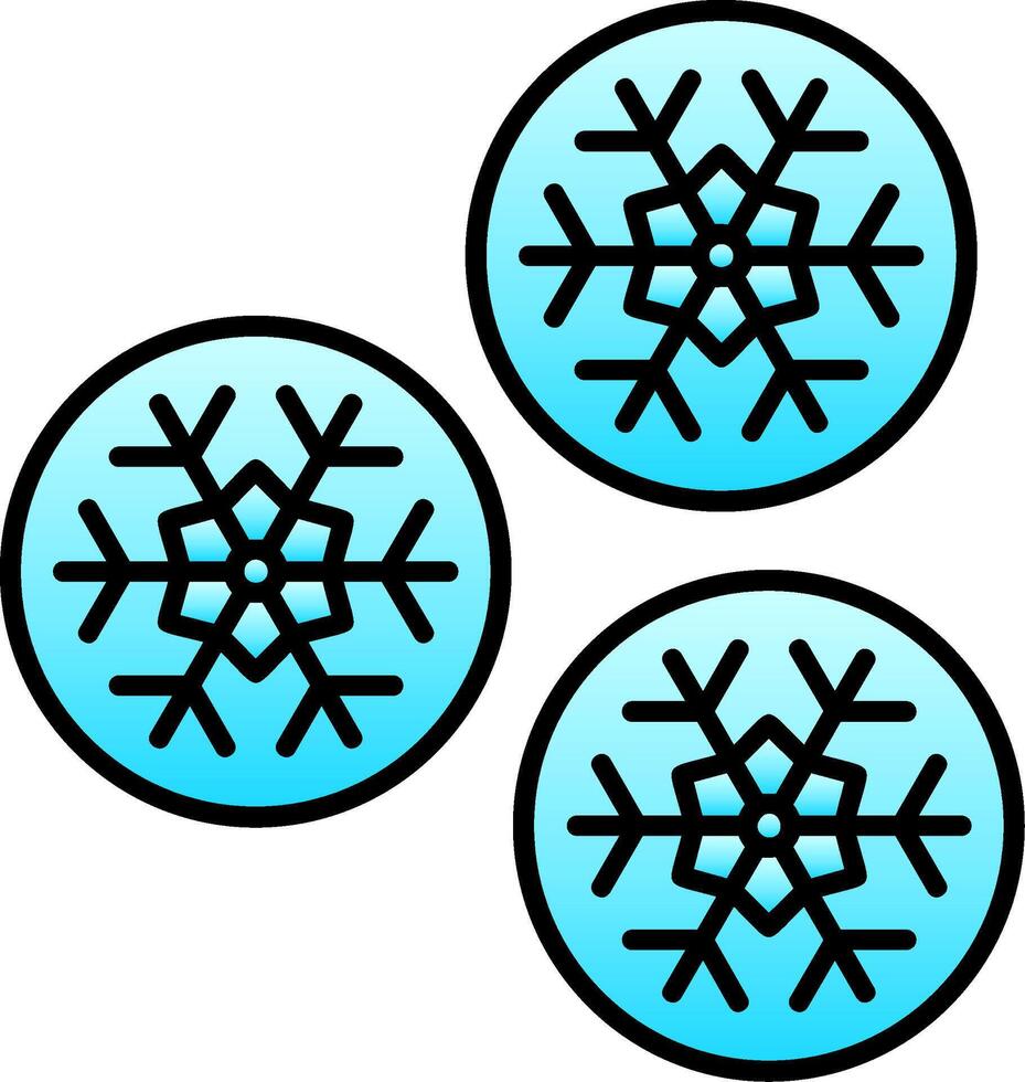 Snowball Filled Gradient Icon vector