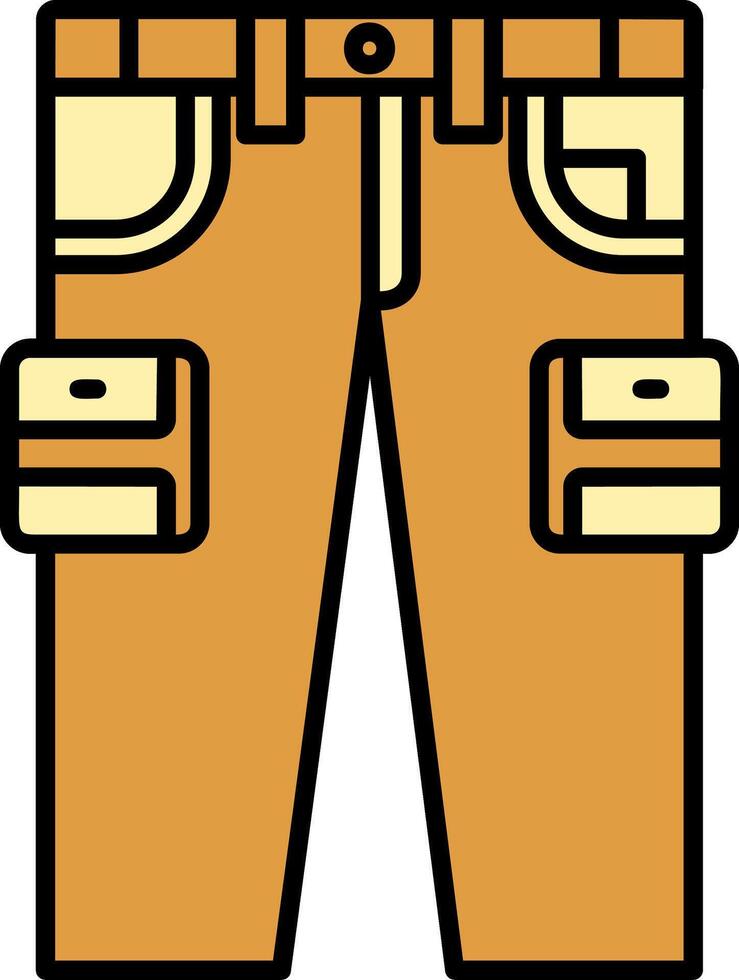 Cargo pants Filled Gradient Icon vector