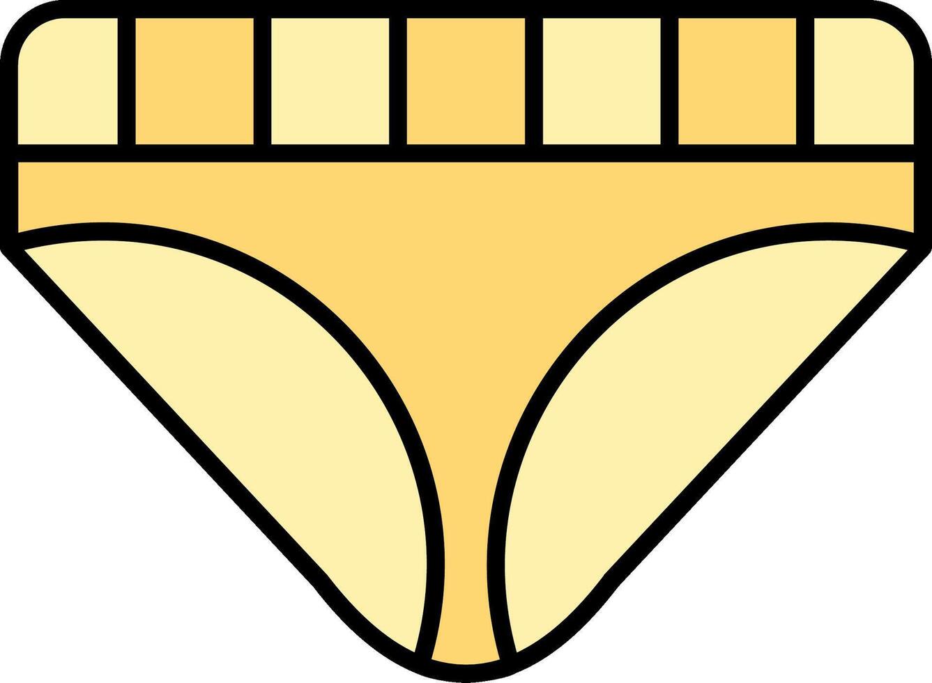 Underwear Filled Gradient Icon vector