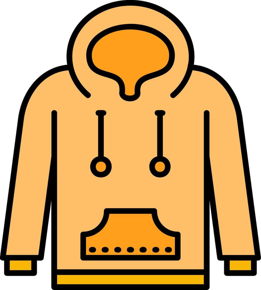 Hoodie Filled Gradient Icon vector