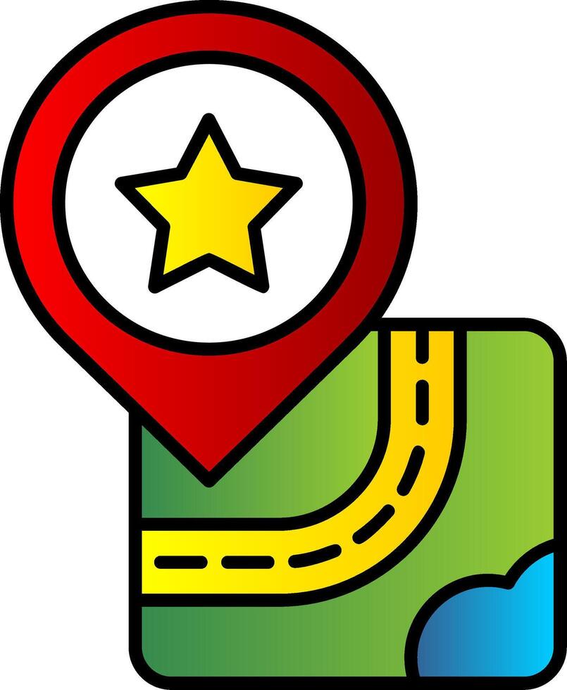 Star Filled Gradient Icon vector