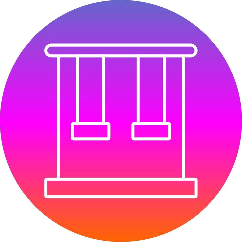 Trapeze Line Gradient Circle Icon vector