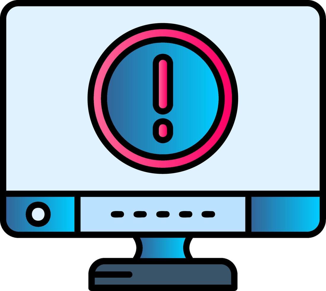 Error Filled Gradient Icon vector