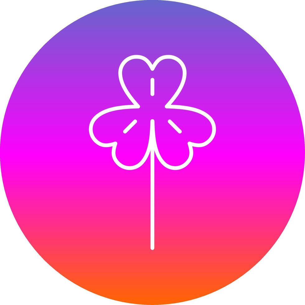 Clover Line Gradient Circle Icon vector