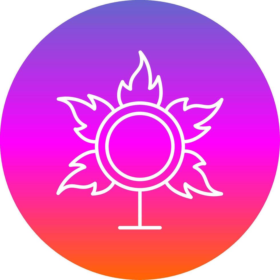 Ring Of Fire Line Gradient Circle Icon vector