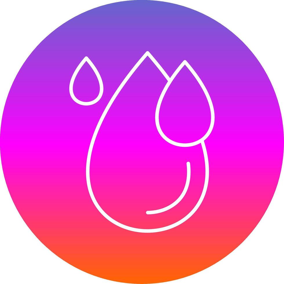 Water Drop Line Gradient Circle Icon vector