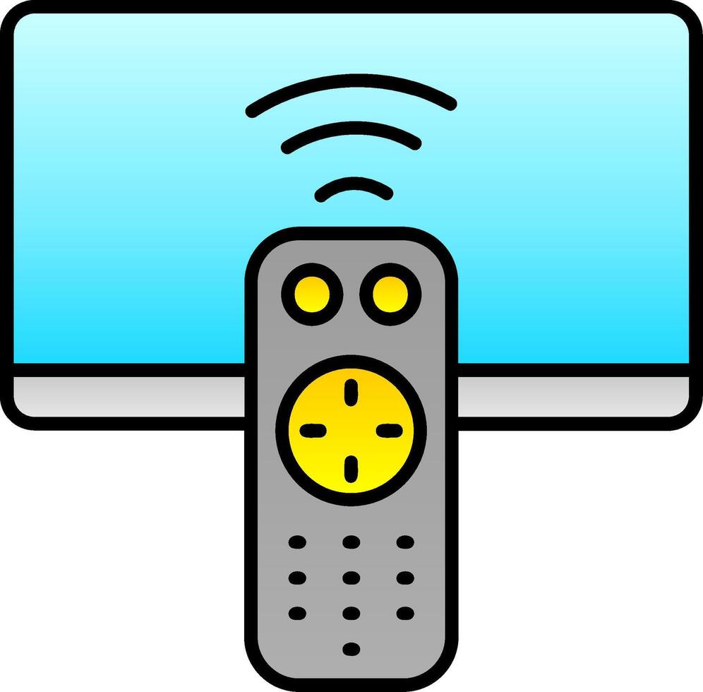 Remote Filled Gradient Icon vector