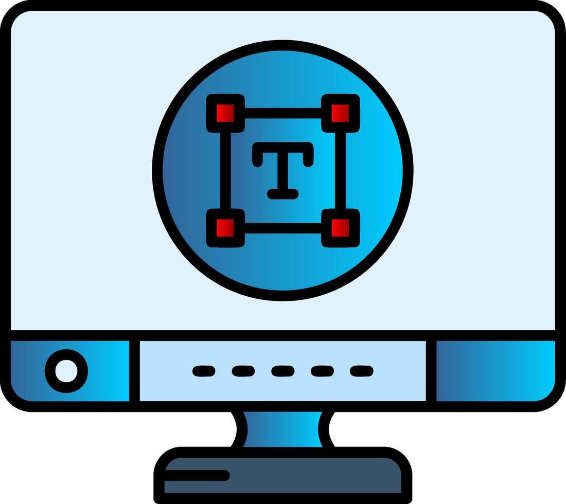 Type Filled Gradient Icon vector