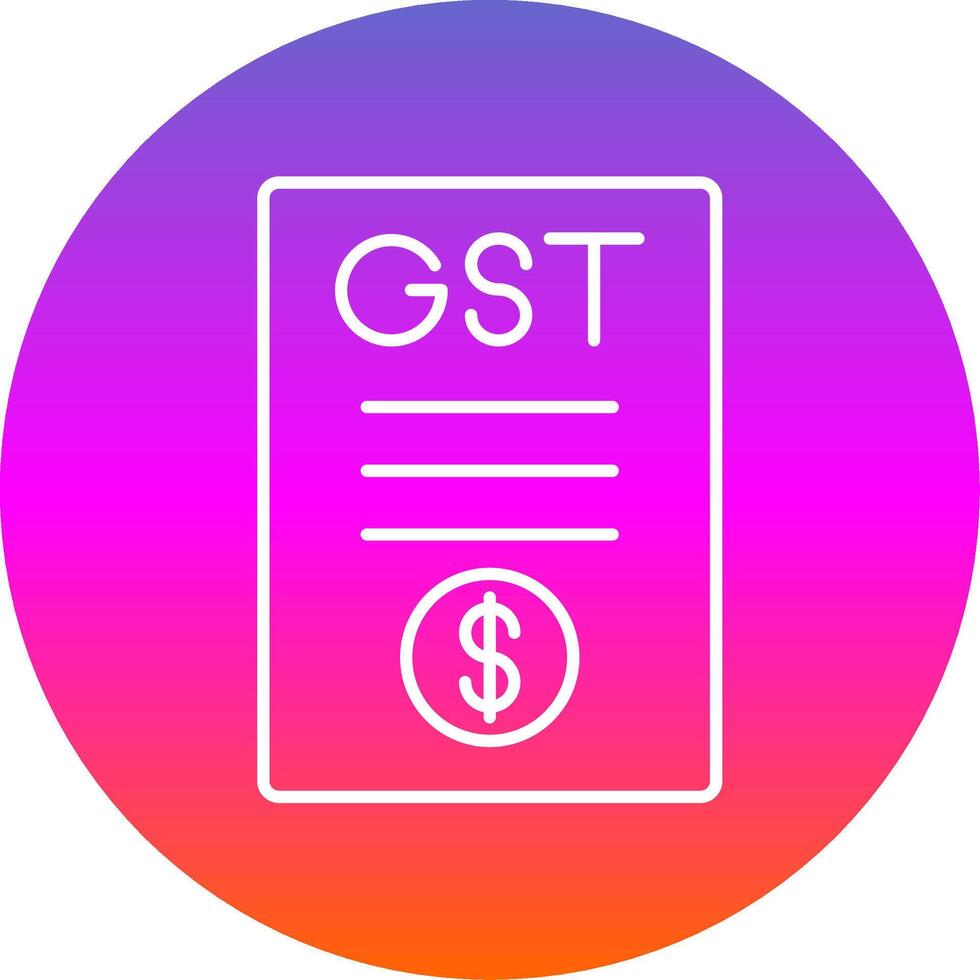 Gst Line Gradient Circle Icon vector