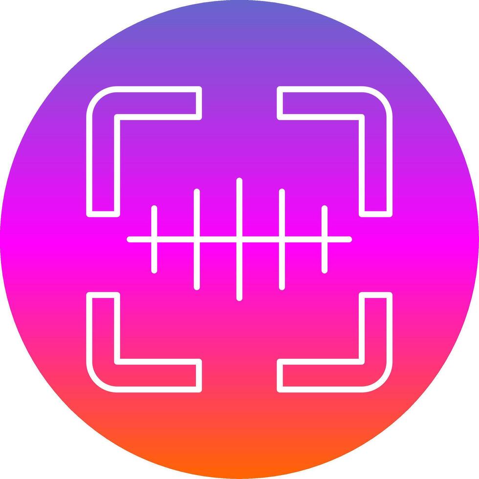 Barcode Scanner Line Gradient Circle Icon vector