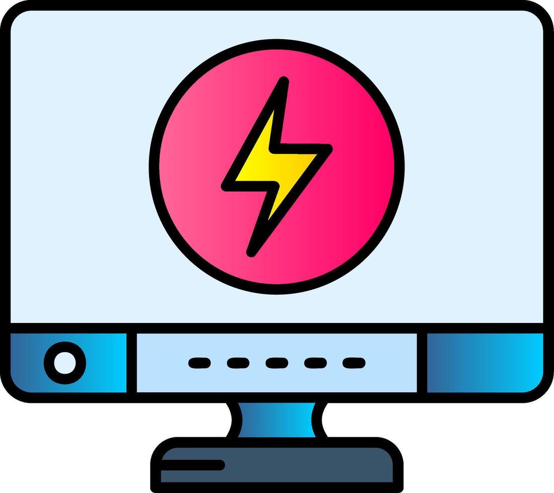 Energy Filled Gradient Icon vector