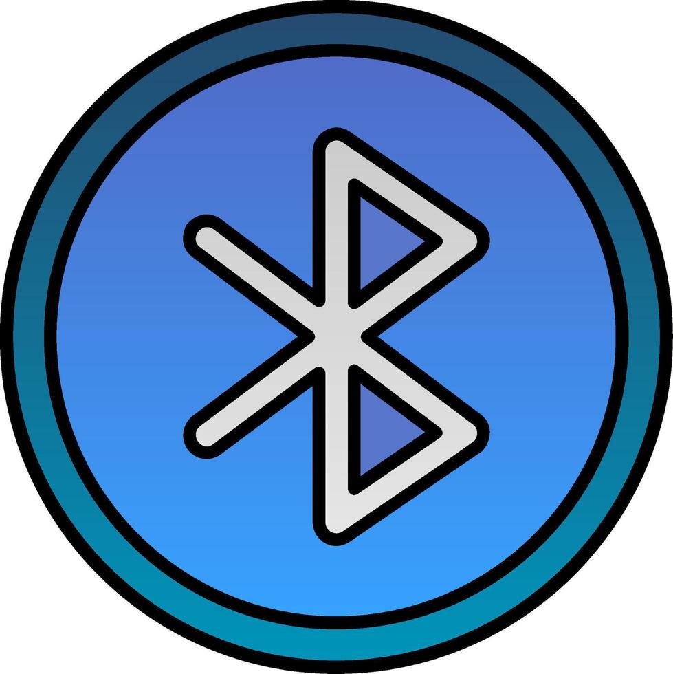 Bluetooth Filled Gradient Icon vector